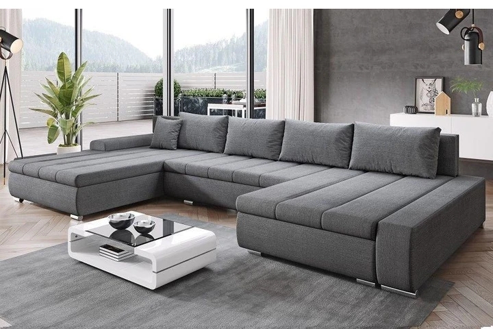 TARENT rozkladacia sedacia súprava v tvare U s úložným priestorom