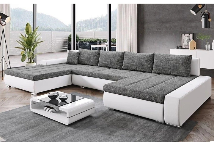 TARENT rozkladacia sedacia súprava v tvare U s úložným priestorom