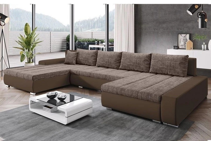 TARENT rozkladacia sedacia súprava v tvare U s úložným priestorom