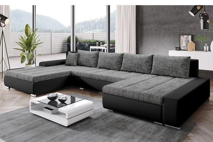 TARENT rozkladacia sedacia súprava v tvare U s úložným priestorom