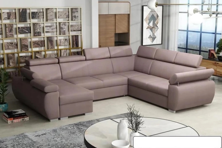 SEATTLE 6 rozkladacia sedacia súprava do U s polohovacími opierkami