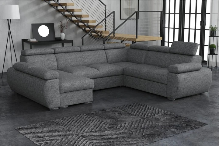 SEATTLE 6 rozkladacia sedacia súprava do U s polohovacími opierkami