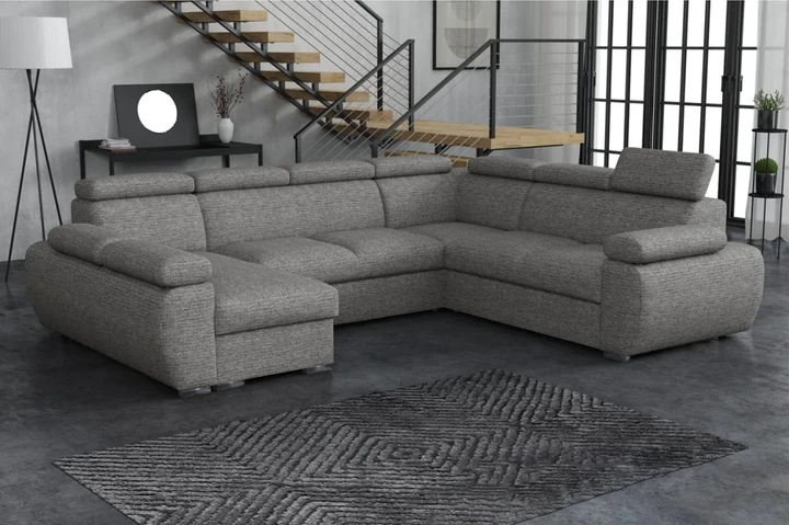 SEATTLE 6 rozkladacia sedacia súprava do U s polohovacími opierkami