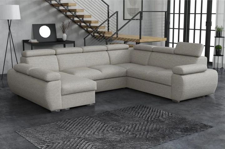 SEATTLE 6 rozkladacia sedacia súprava do U s polohovacími opierkami