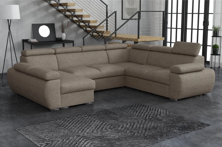 SEATTLE 6 rozkladacia sedacia súprava do U s polohovacími opierkami