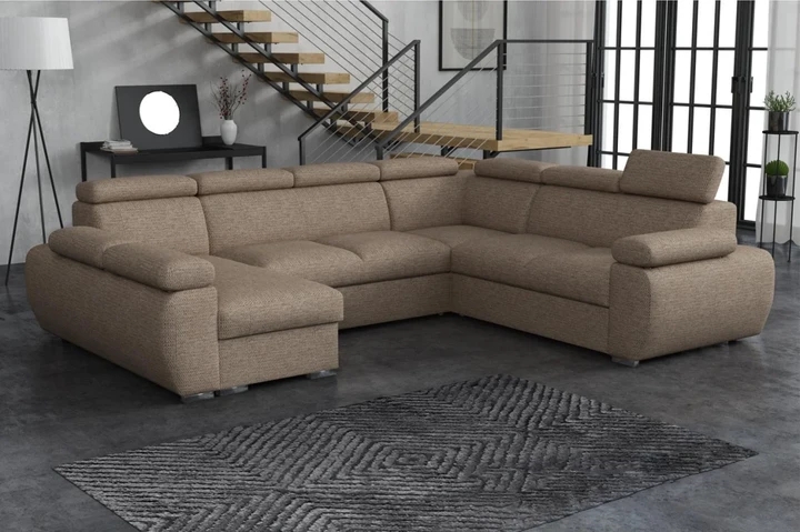 SEATTLE 6 rozkladacia sedacia súprava do U s polohovacími opierkami