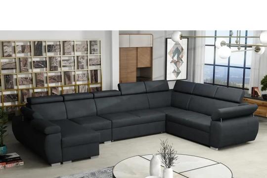 SEATTLE 7 rozkladacia sedacia súprava do U s polohovacími opierkami