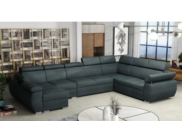 SEATTLE 7 rozkladacia sedacia súprava do U s polohovacími opierkami