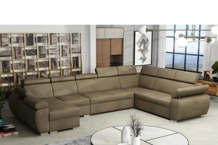 SEATTLE 7 rozkladacia sedacia súprava do U s polohovacími opierkami