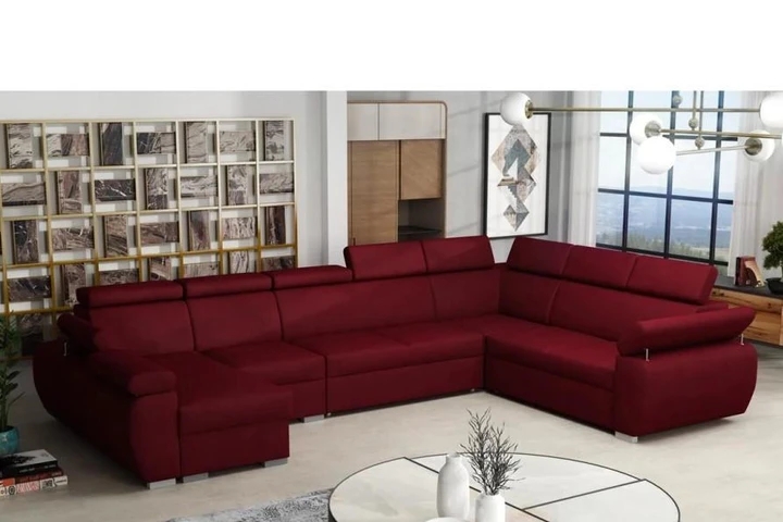 SEATTLE 7 rozkladacia sedacia súprava do U s polohovacími opierkami