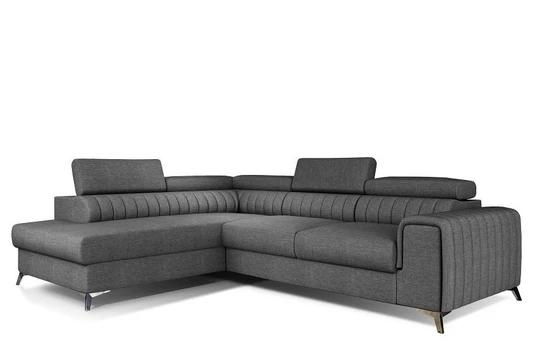 MARIO moderná rozkladacia rohová sedačka s polohovacími záhlavníky