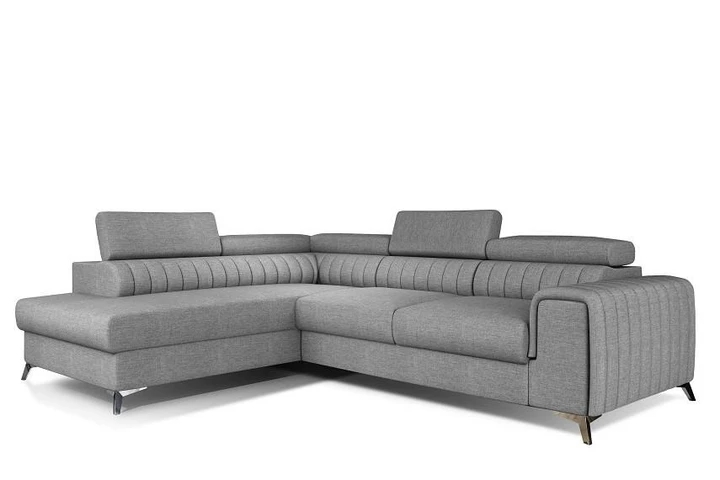 MARIO moderná rozkladacia rohová sedačka s polohovacími záhlavníky