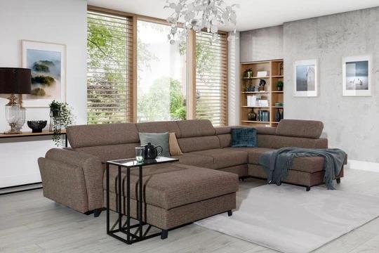 ERIK rozkladacia sedacia súprava v tvare U s úložným priestorom