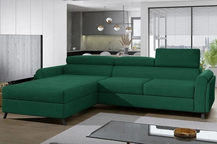 MARU moderná rozkladacia rohová sedačka s úložným priestorom