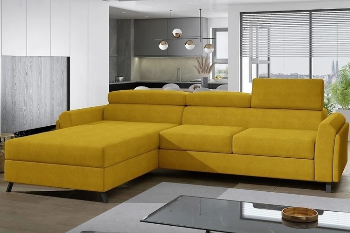 MARU moderná rozkladacia rohová sedačka s úložným priestorom