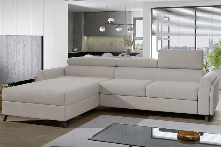 MARU moderná rozkladacia rohová sedačka s úložným priestorom