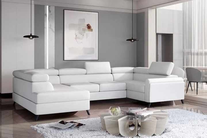 BELLE rozkladacia sedacia súprava v tvare U s úložným priestorom