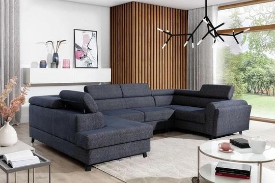 BELLE rozkladacia sedacia súprava v tvare U s úložným priestorom