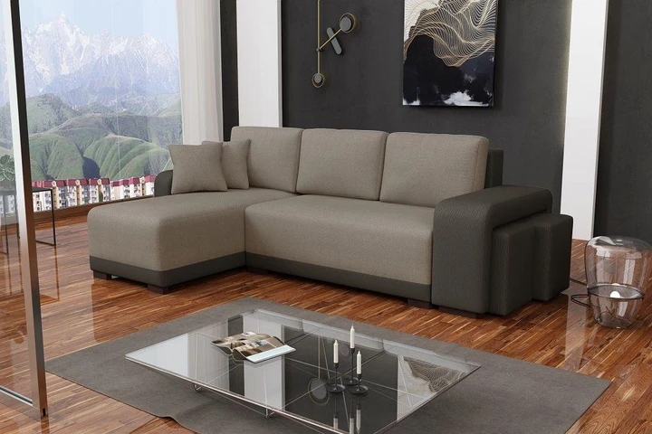 FALCONE rozkladacia rohová sedačka s úložným priestorom