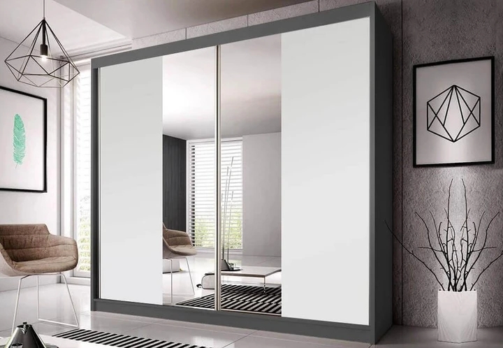 MULTI 38 šatníková skriňa so zrkadlom a posuvnými dverami