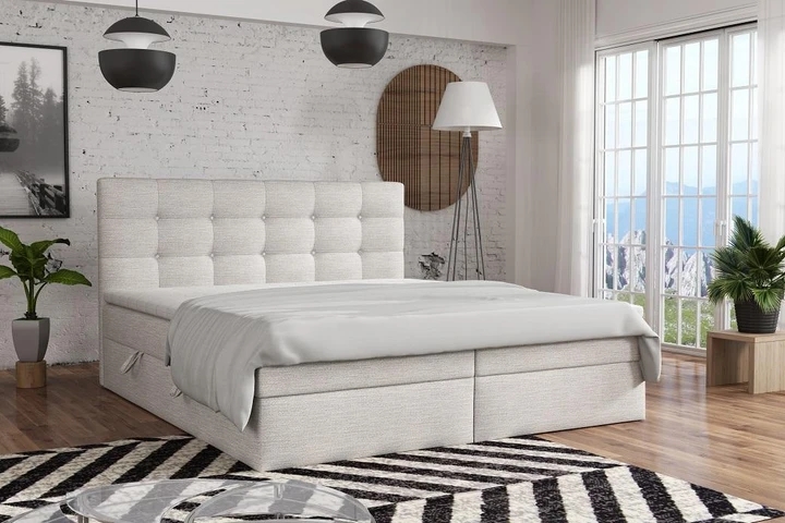 FERNO kontinentálna posteľ boxspring 200x200 s úložným priestorom