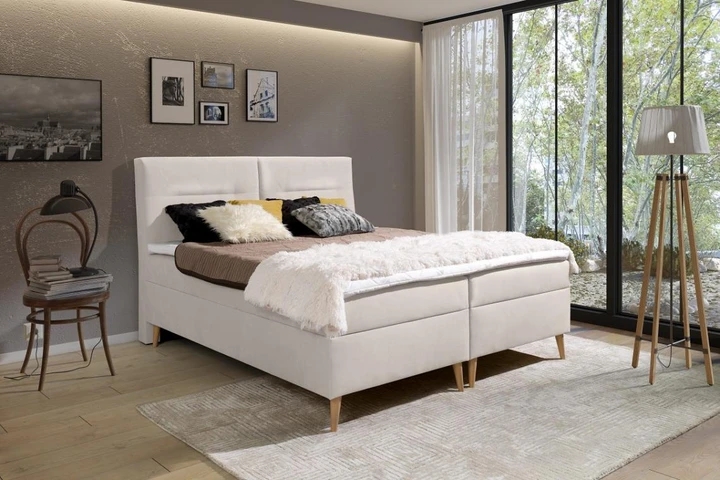 LUIS kontinentálna posteľ boxspring 200x200 s úložným priestorom