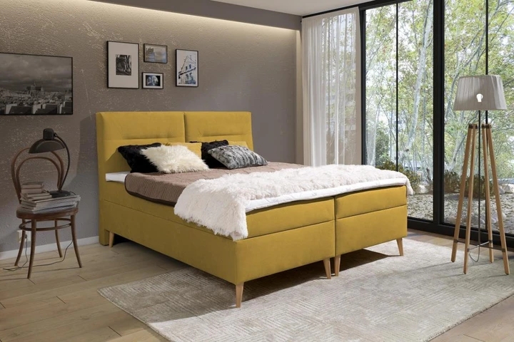 LUIS kontinentálna posteľ boxspring 200x200 s úložným priestorom