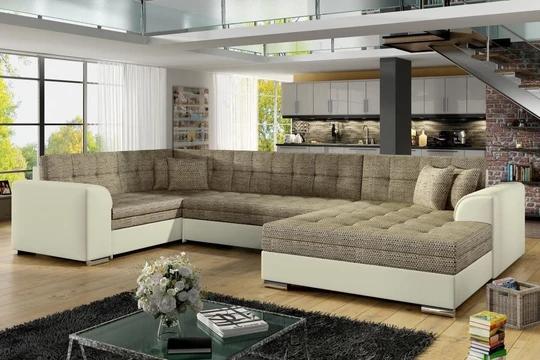 SYDNEY U veľká rozkladacia sedacia súprava v tvare U, béžová