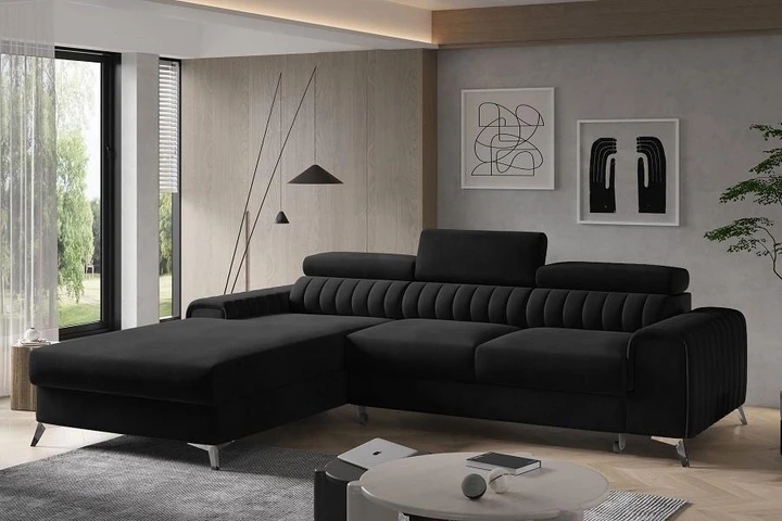 BELMONDO moderná rozkladacia rohová sedačka s polohovacími záhlavníky