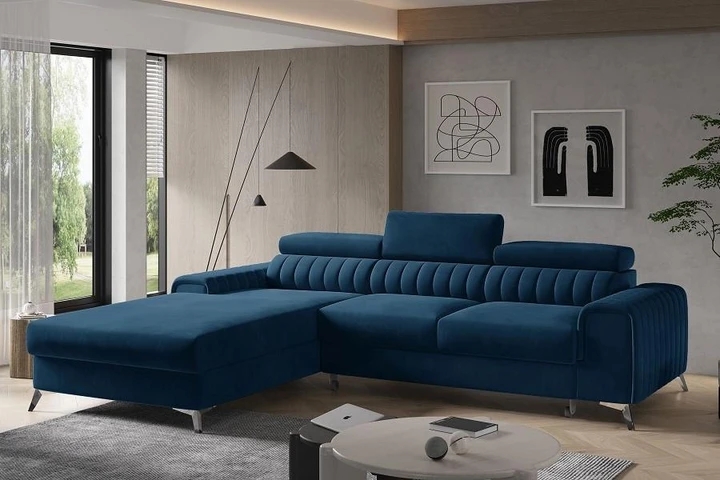 BELMONDO moderná rozkladacia rohová sedačka s polohovacími záhlavníky