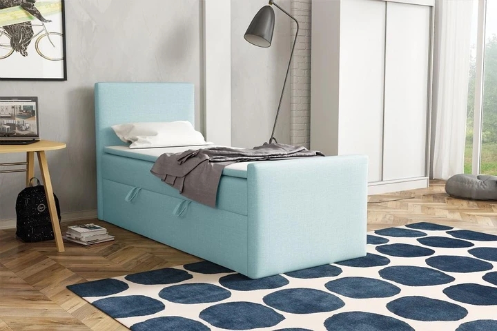 BOHO kontinentálna posteľ boxspring 90x200 s úložným priestorom