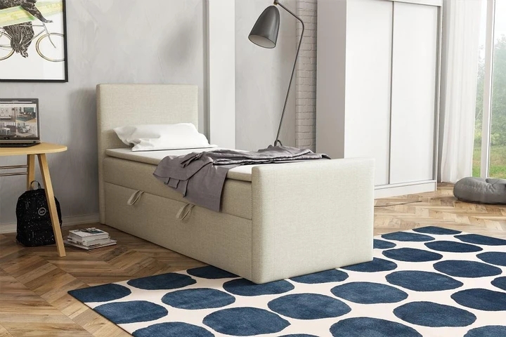 BOHO kontinentálna posteľ boxspring 100x200 s úložným priestorom