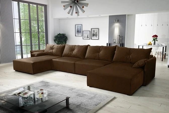 NOEL U dizajnová rozkladacia sedačka do U s úložným priestorom