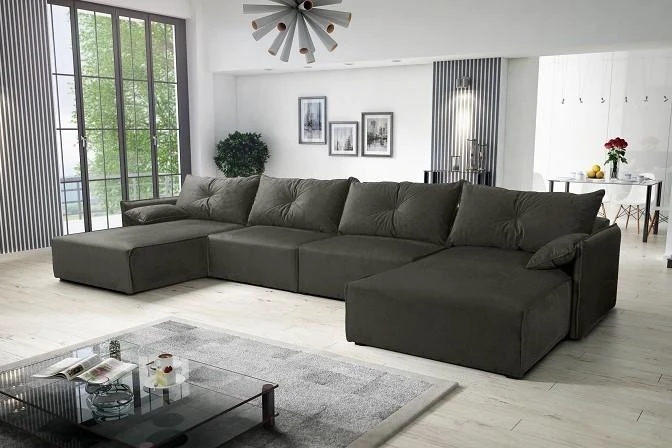 NOEL U dizajnová rozkladacia sedačka do U s úložným priestorom