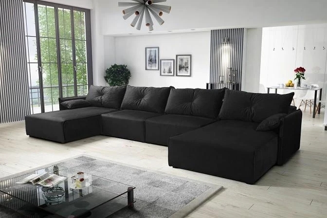 NOEL U dizajnová rozkladacia sedačka do U s úložným priestorom