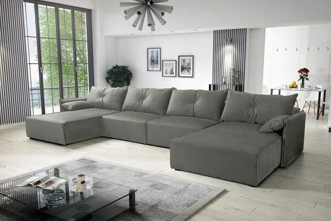 NOEL U dizajnová rozkladacia sedačka do U s úložným priestorom