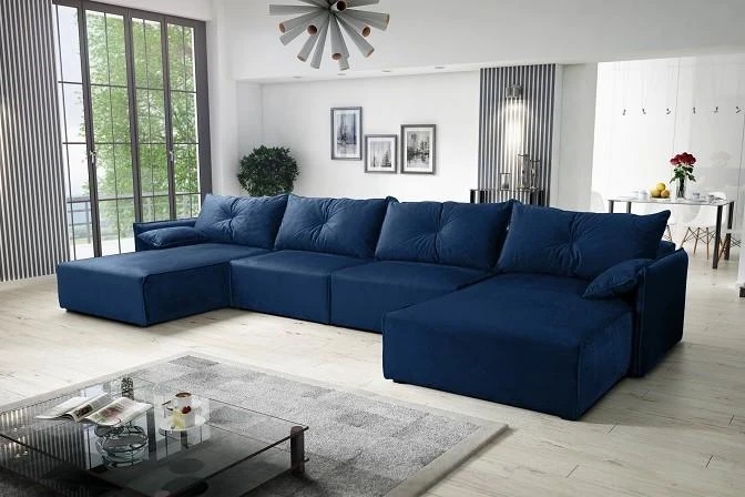 NOEL U dizajnová rozkladacia sedačka do U s úložným priestorom