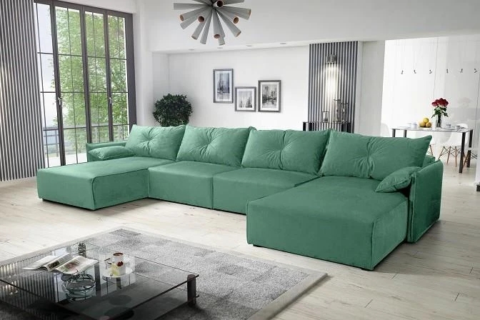 NOEL U dizajnová rozkladacia sedačka do U s úložným priestorom