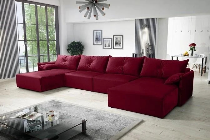 NOEL U dizajnová rozkladacia sedačka do U s úložným priestorom