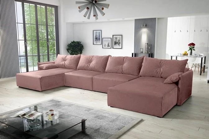 NOEL U dizajnová rozkladacia sedačka do U s úložným priestorom