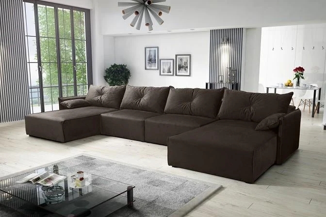 NOEL U dizajnová rozkladacia sedačka do U s úložným priestorom