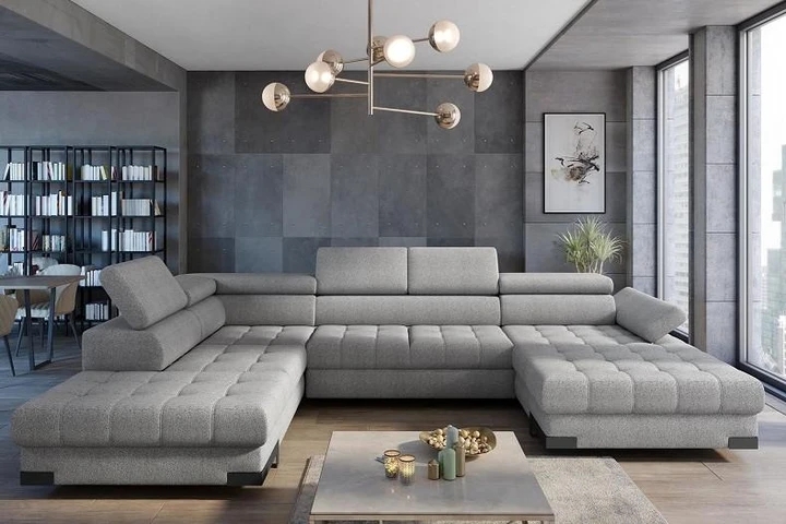 BRINE XL sedacia súprava v tvare U s regulovateľnými záhlavníkmi