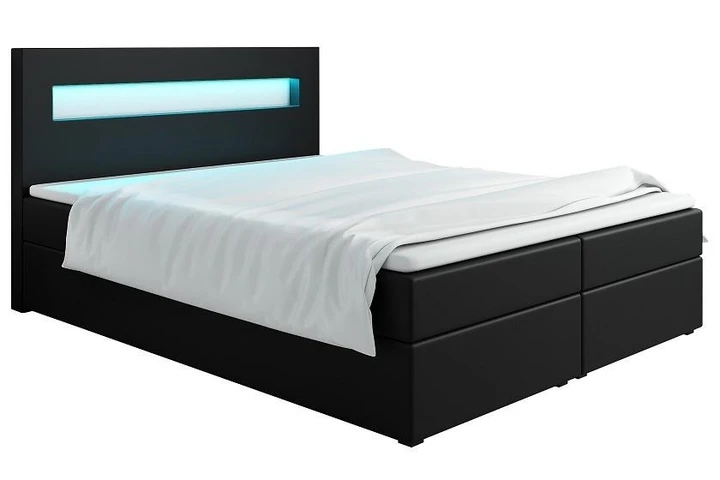 MALONE 180x200 cm kontinentálna posteľ boxspring s LED osvetlením