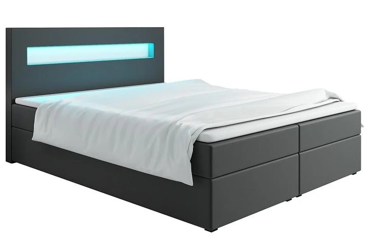 MALONE 180x200 cm kontinentálna posteľ boxspring s LED osvetlením