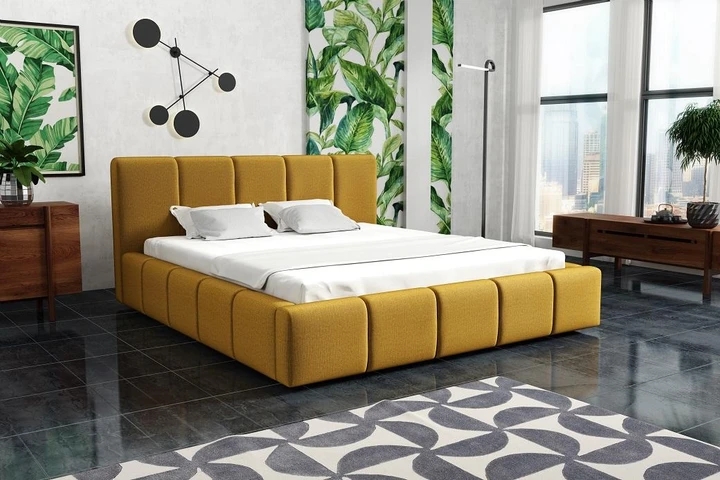 VALERA 180x200 moderná čalúnená posteľ s úložným priestorom