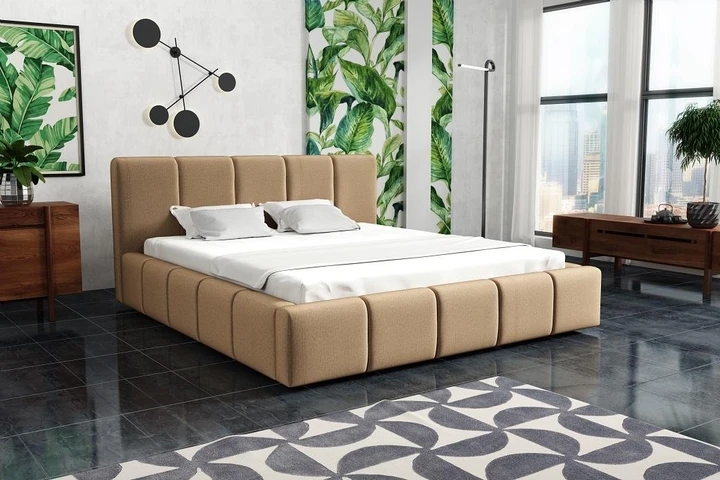 VALERA 180x200 moderná čalúnená posteľ s úložným priestorom