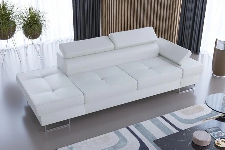 SANDET IV moderná leňoška s polohovacou opierkou v pravej koži