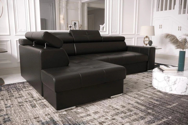 LINDE 4 elegantná sedacia súprava s polohovacími záhlavníkmi v pravej kozi