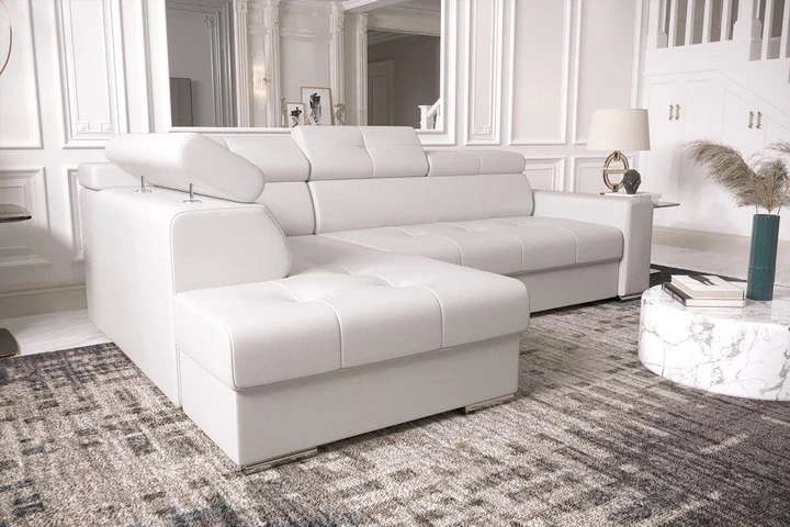 LINDE 4 elegantná sedacia súprava s polohovacími záhlavníkmi v pravej kozi