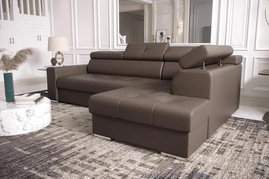 LINDE 4 elegantná sedacia súprava s polohovacími záhlavníkmi v pravej kozi